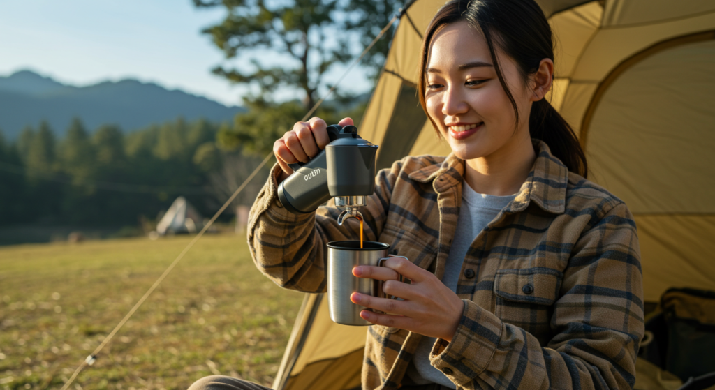 OutIn Nano Portable Electric Espresso Machine, Travel Coffee Maker for Camping